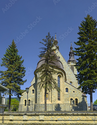 Shrine of Our Lady of Sorrows. Limanowa is a small town in southern Poland, in the Lesser Poland. It is the capital of Limanowa County. photo