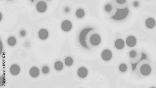 Spheres falling from top to bottom looping blur overlay for vfx, Atomic bubbles or particles video backdrop seamless loop.