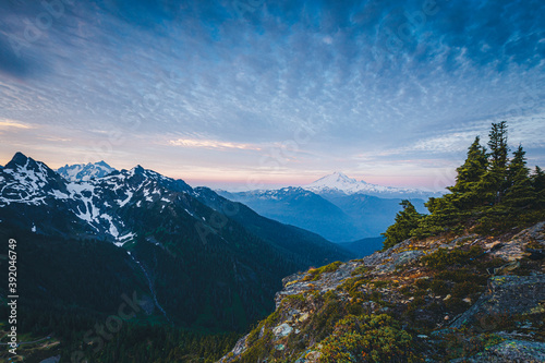 Beautiful mt. Baker from the top of Winchester mountain, USA
