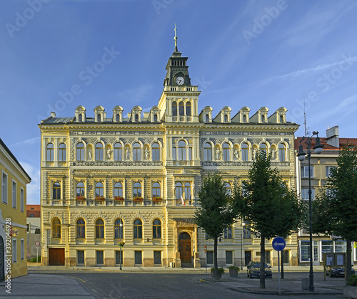 Louny - New town hall building at Peace Square, Czech Republic photo