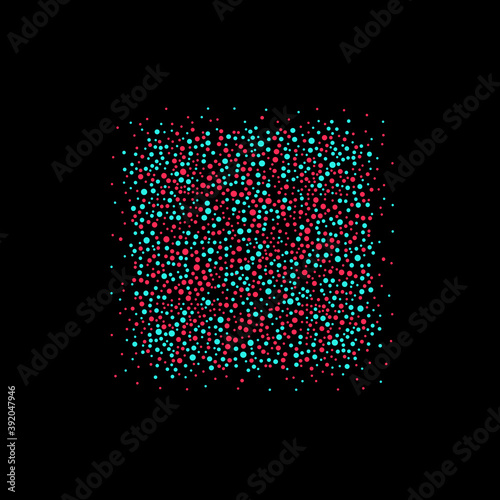 Abstract glitch TikTok background. Vector illustration. Abstract background. Light. Futuristic blue red gradient vector black background contrast color border digital dynamic elegant. TikTok, tik tok
