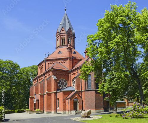 Upper Silesia region of Poland – Church of the Sacred Heart of Jesus, Naklo Slaskie is a village in Poland, located in the Silesian Voivodeship photo