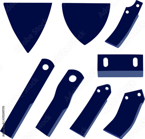 Agricultural rotary blade equipment vector illustration white background  Farm machinery