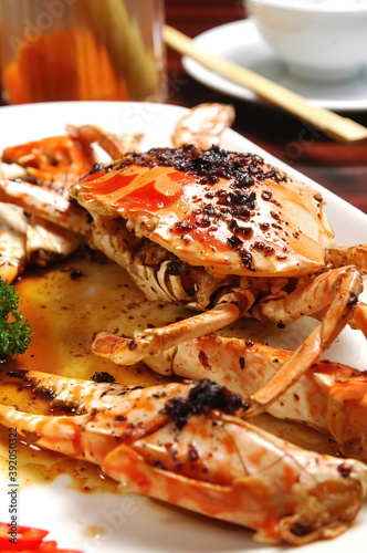 Hong Kong 2006 : A Plate Of Fried Crab With Black Bean Sauce