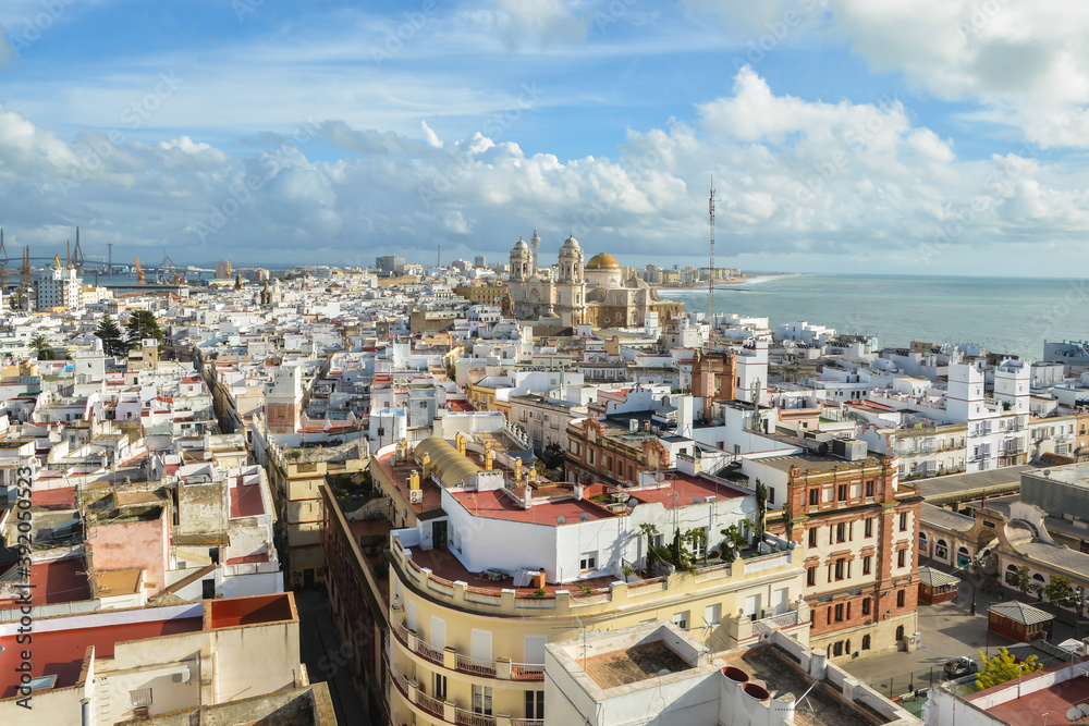 Fototapeta premium Cadiz, top view.