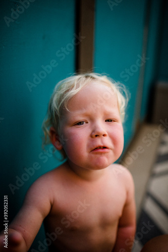 Close Up of Pouty Two Year Old