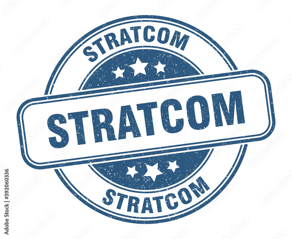 Fototapeta premium stratcom stamp. stratcom label. round grunge sign