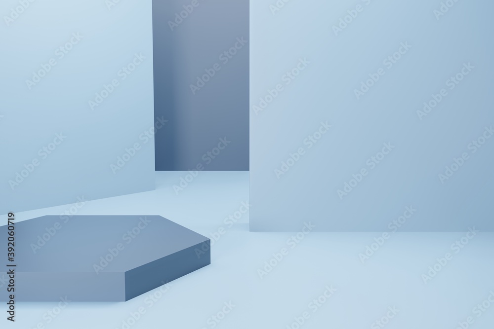 Fototapeta premium 3d rendering empty template podium mockup for product placement