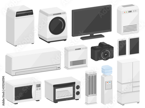 電化製品の3Dイラストセット