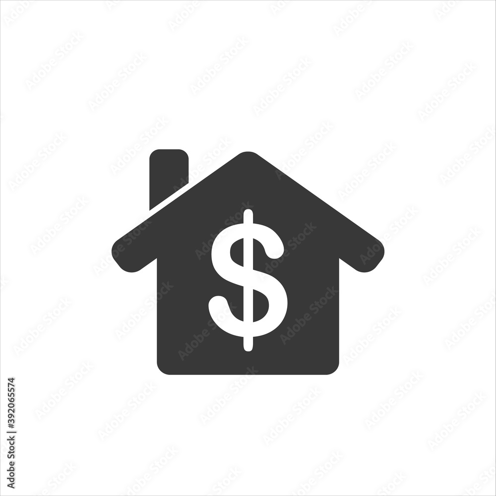 House buying or real estate investment flat vector icon for apps websites House buying or real estate investment flat vector icon for apps websites