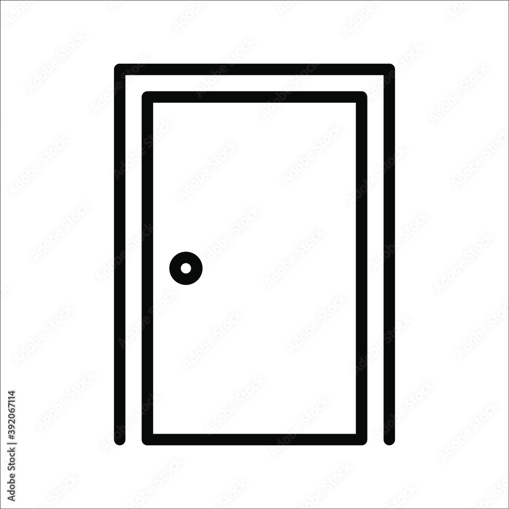 Door Icon in trendy flat style isolated on grey background. Open door symbol for your web site design, logo, app, UI. Vector illustration, Door Icon in trendy flat style isolated on grey background. Open door symbol for your web site design, logo, app, UI. Vector illustration,