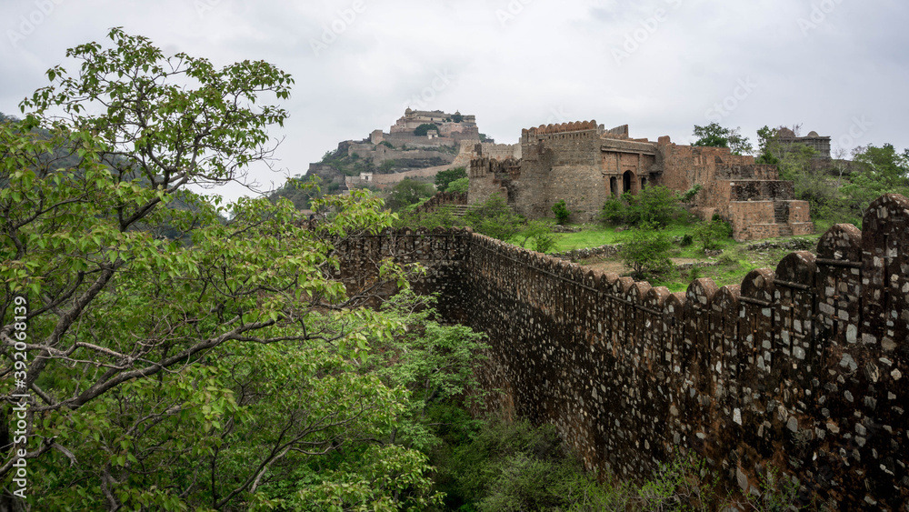 The Great Wall of India is called the fortress walls of Kumbalgarh Fort, India