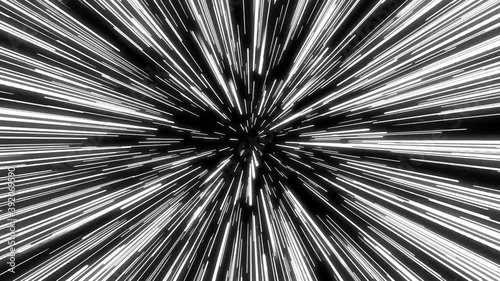 Hyperspace Jump Fx Background With Shining Starburst/ 4k animation of an impressive abstract hyperspace jump with shining starburst background moving forward and the stabilize photo