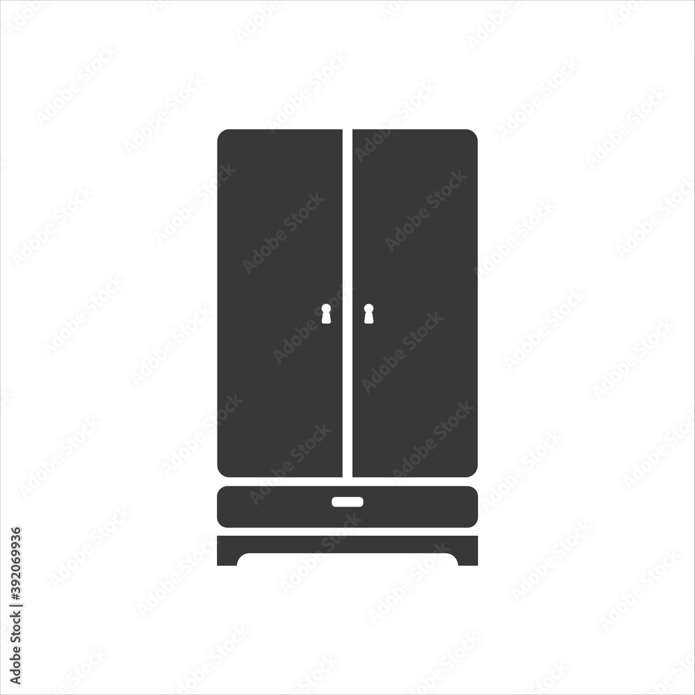 Wardrobe icon vector design. Vector flat style Wardrobe icon vector design. Vector flat style