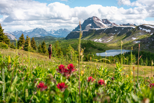 Hiking Healey Pass in Banff National Park During Spring photo