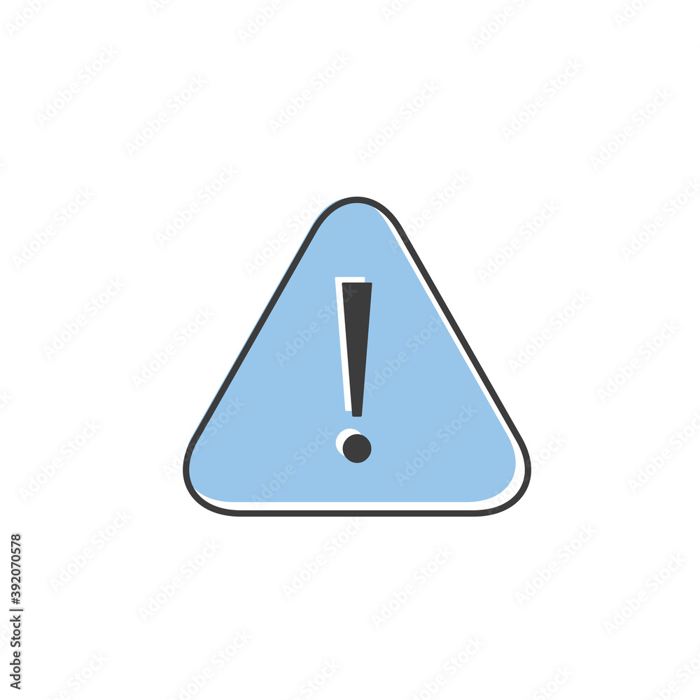 Attention sign line icon in trendy flat vector design Attention sign line icon in trendy flat vector design