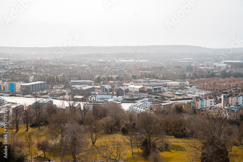 Beautiful panorama from the Cabot Tower in Bristol, England