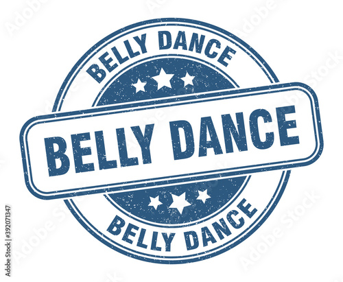 belly dance stamp. belly dance label. round grunge sign