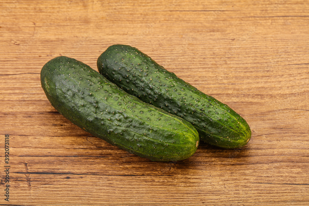 Ripe organic natural green cucumber Ripe organic natural green cucumber