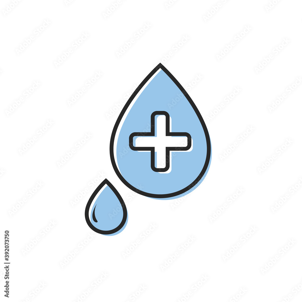 Blood Aid Bold Line Vector Icon Illustration Blood Aid Bold Line Vector Icon Illustration