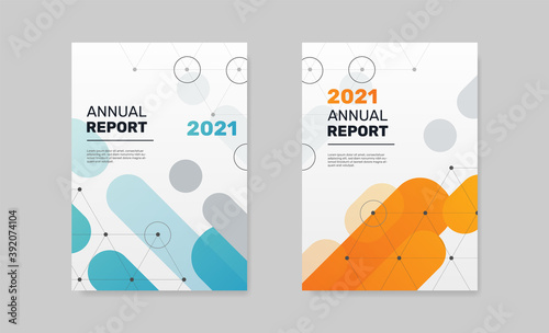 Abstract annual report template. - Vector.