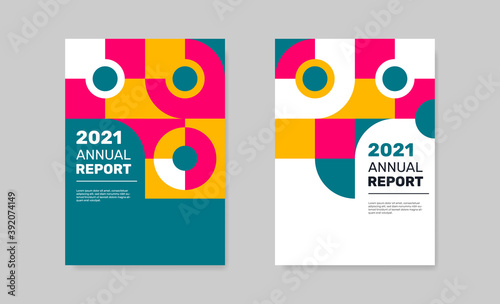Business template for annual report. - Vector.