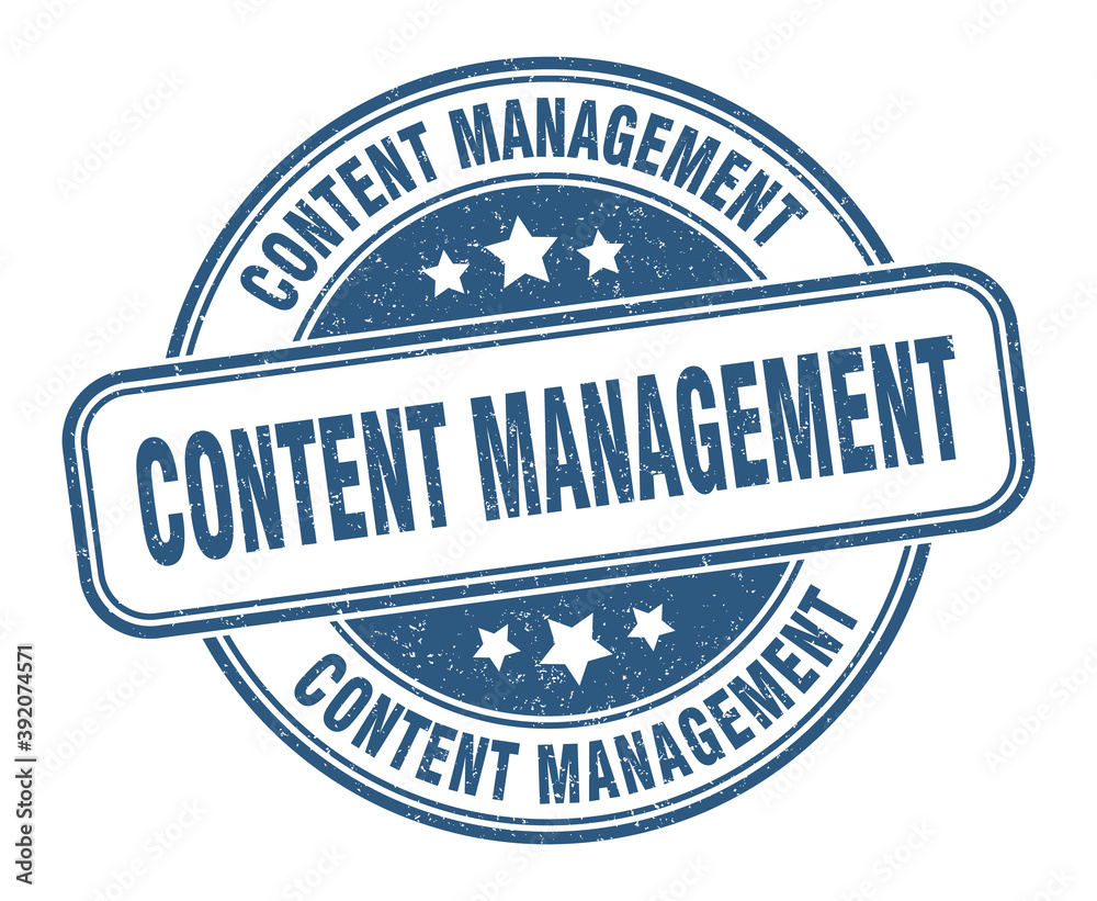 Fototapeta premium content management stamp. content management label. round grunge sign