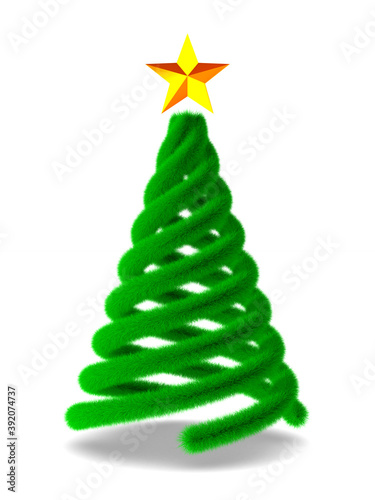 christmas tree on white bac...