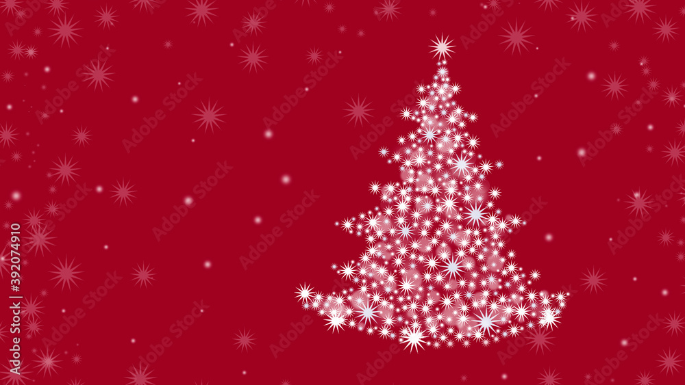 Christmas background with Christmas tree and on a red background Christmas background with Christmas tree and on a red background