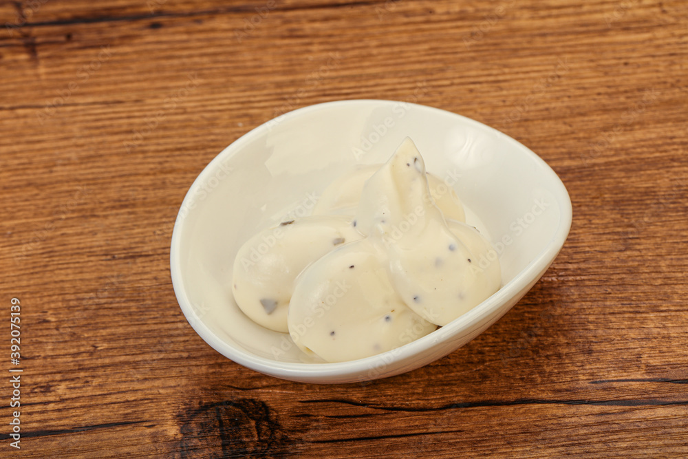 Caesar cream sauce with parmesan and herbs Caesar cream sauce with parmesan and herbs