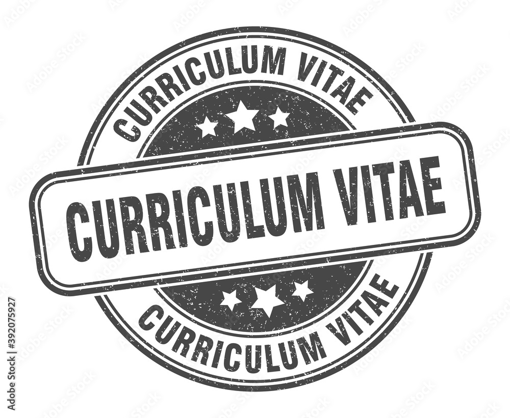 Fototapeta premium curriculum vitae stamp. curriculum vitae label. round grunge sign