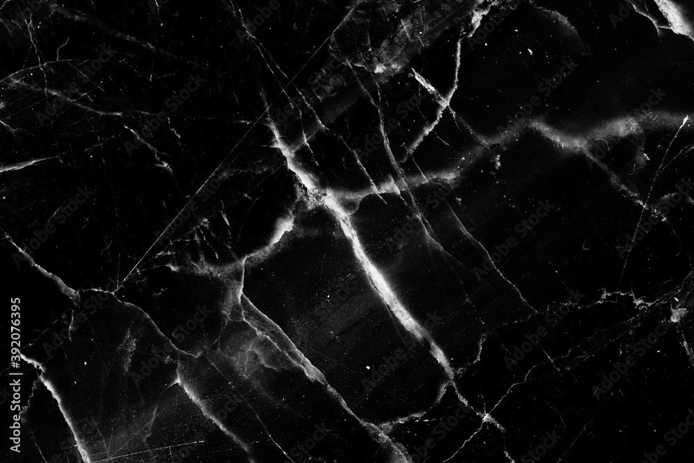 close up view patterned natural detailed structure of black and white marble texture for interior, product and other design. abstract dark background.