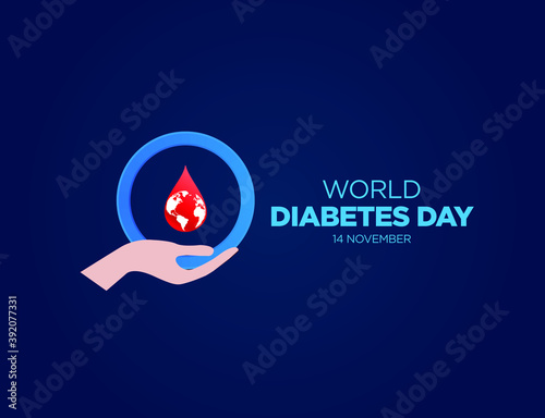 World Diabetes Day vector illustration. Creative illustration,poster or banner of world diabetes day awareness.