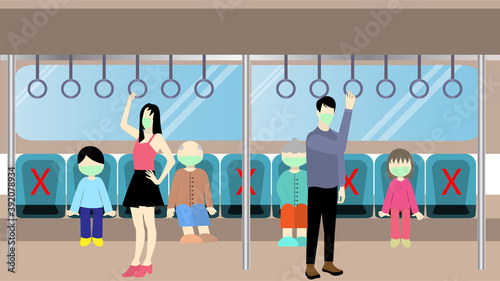 distancing in epidemic situations, Business Presentation Vector Template Used For Decoration, Advertising Design, Website Or Publication, Banner And Poster, Cover And Brochure, Flyer