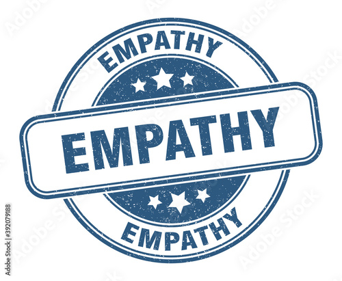 empathy stamp. empathy label. round grunge sign