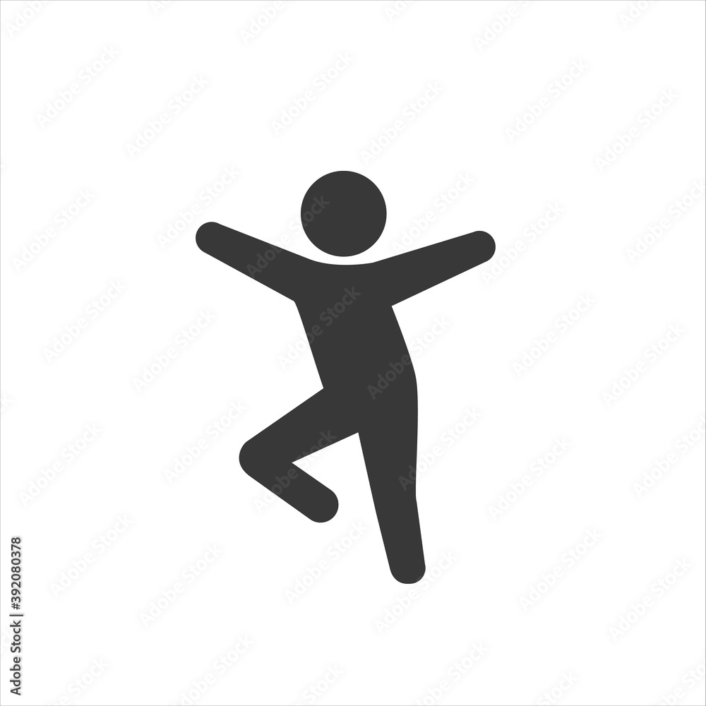 Dancing man icon. Modern flat style vector