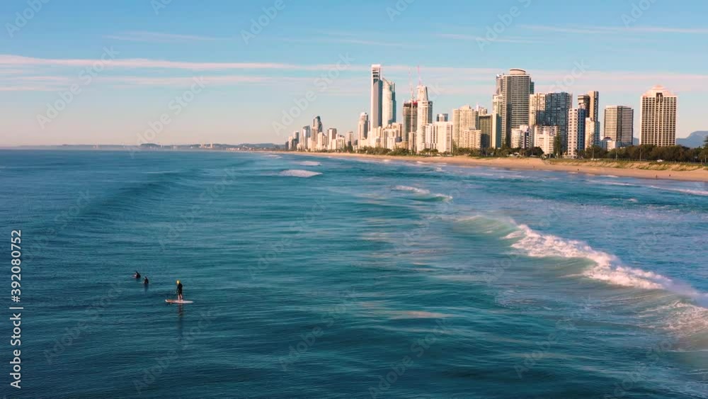 Aerial view of Main Beach, Gold Coast, Queensland, Australia