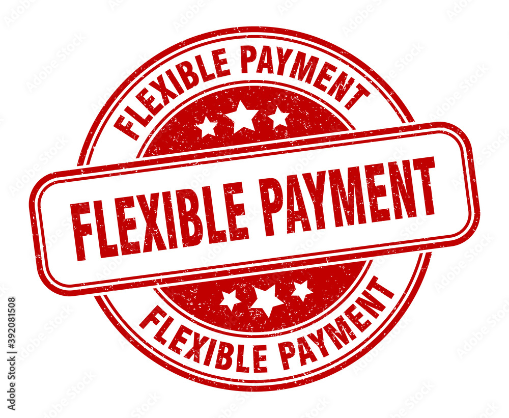 flexible payment stamp. flexible payment label. round grunge sign flexible payment stamp. flexible payment label. round grunge sign