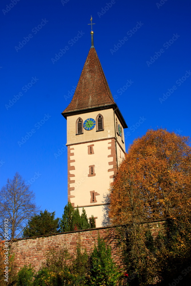 Kirchturm der Michaelskirche in Gültlingen bei Wildberg