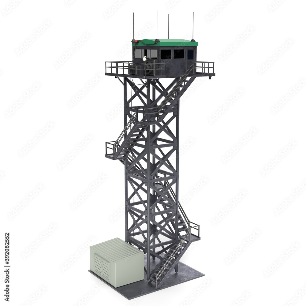3D Illustration of a Watch Tower
