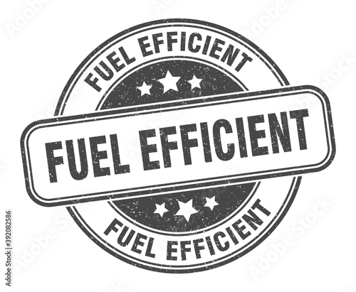 fuel efficient stamp. fuel efficient label. round grunge sign