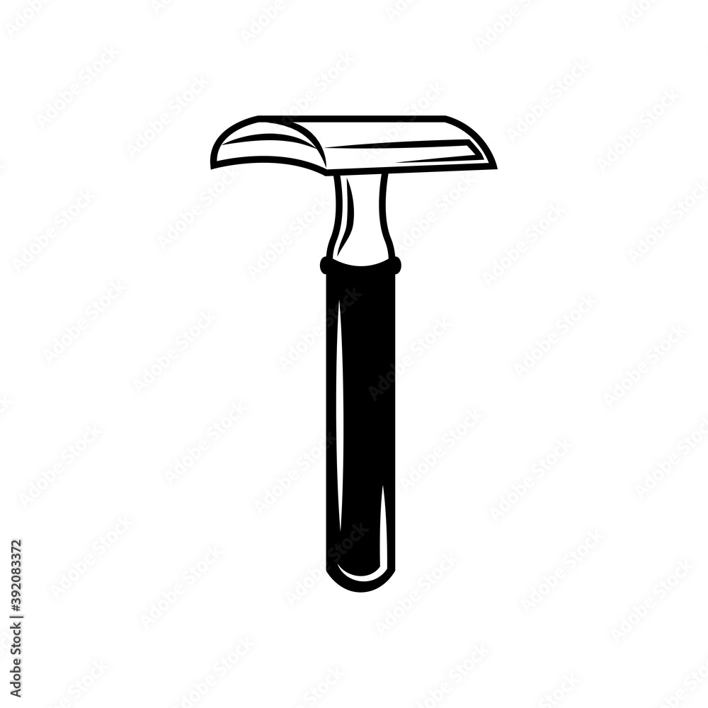 T-shape razor, cutout icon with transparent background. Cutout silhouette men's shaving machine. T-shape razor, accessories for shaving. Vector illustration T-shape razor, cutout icon with transparent background. Cutout silhouette men's shaving machine. T-shape razor, accessories for shaving. Vector illustration