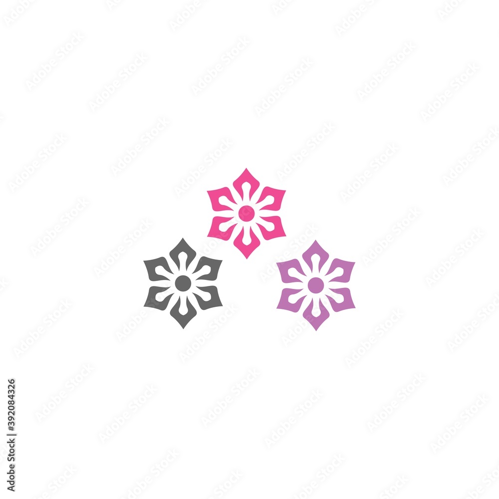 flower icon logo creative design