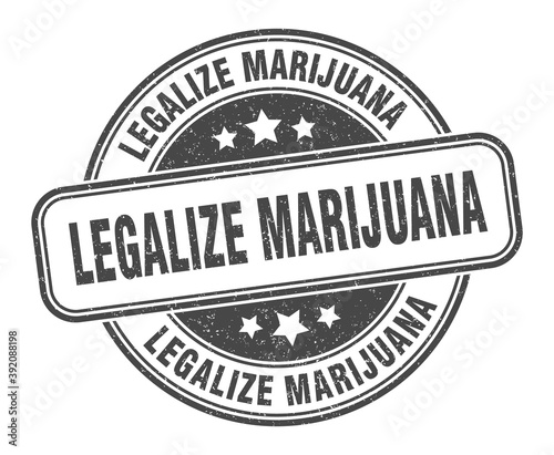 legalize marijuana stamp. legalize marijuana label. round grunge sign