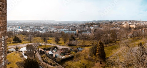 Panoramic from Cabot Tower of the city of Bristol, England