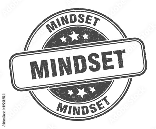 mindset stamp. mindset label. round grunge sign
