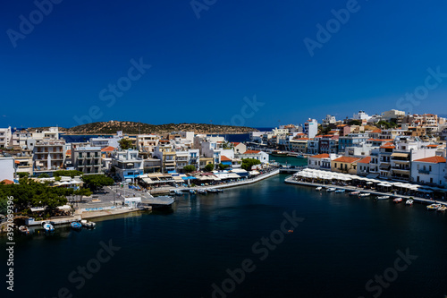 Picturesque town of Agios Nikolaos on the Greek island of Crete