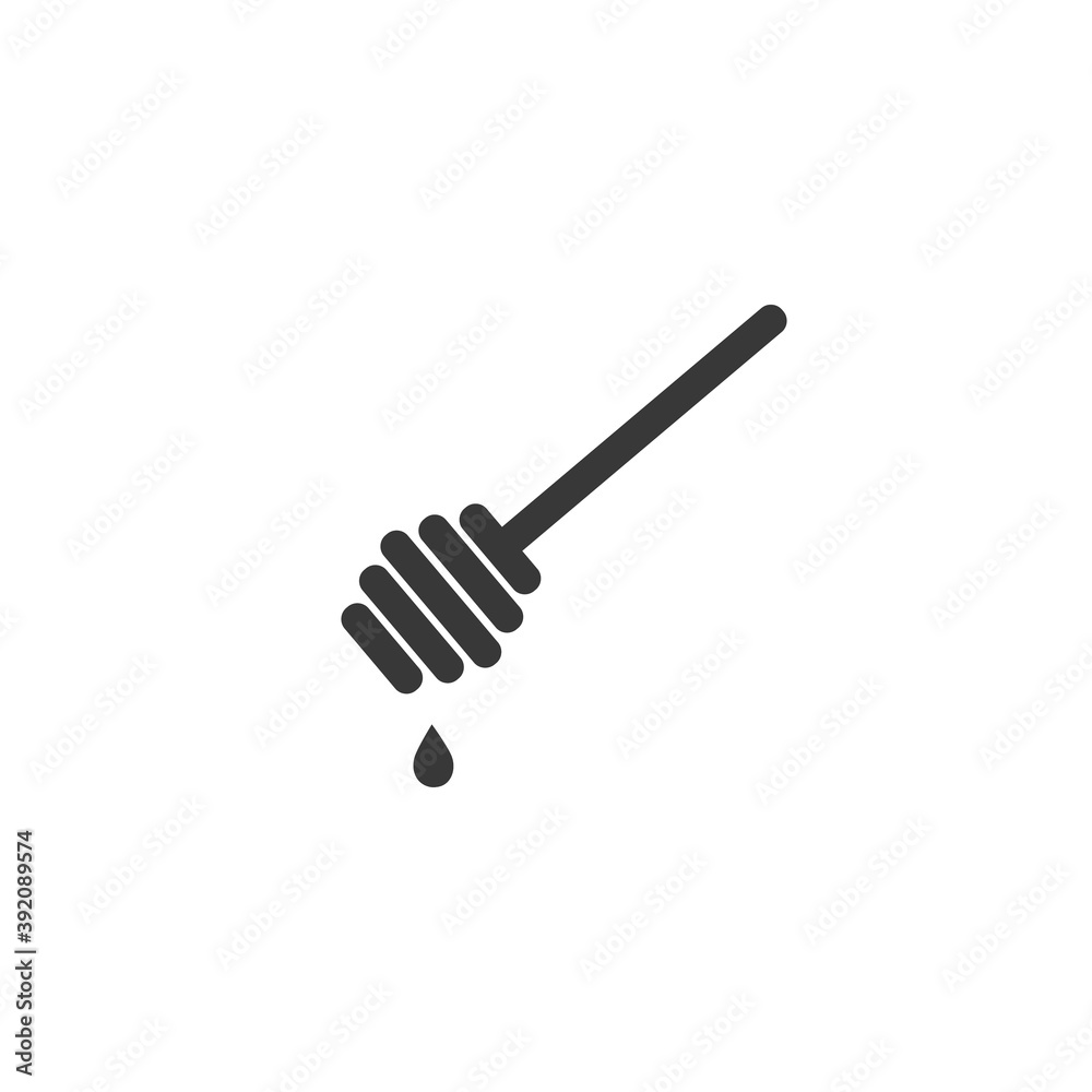 Honey vector illustration icon in flat style Honey vector illustration icon in flat style