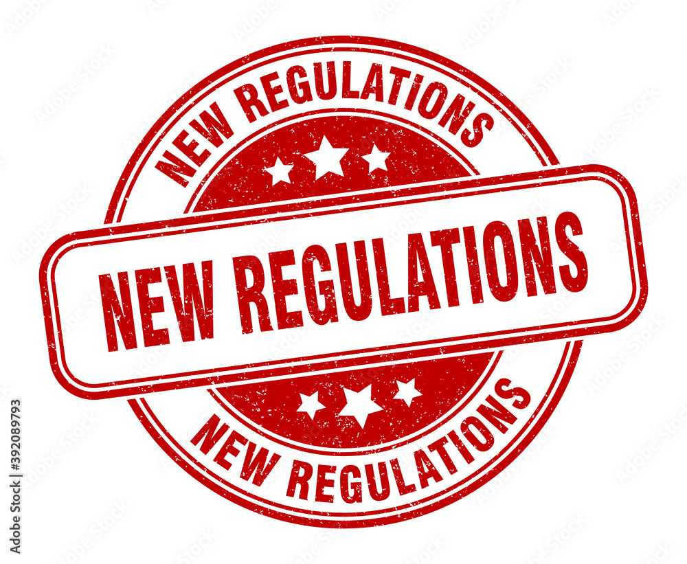new regulations stamp. new regulations label. round grunge sign new regulations stamp. new regulations label. round grunge sign