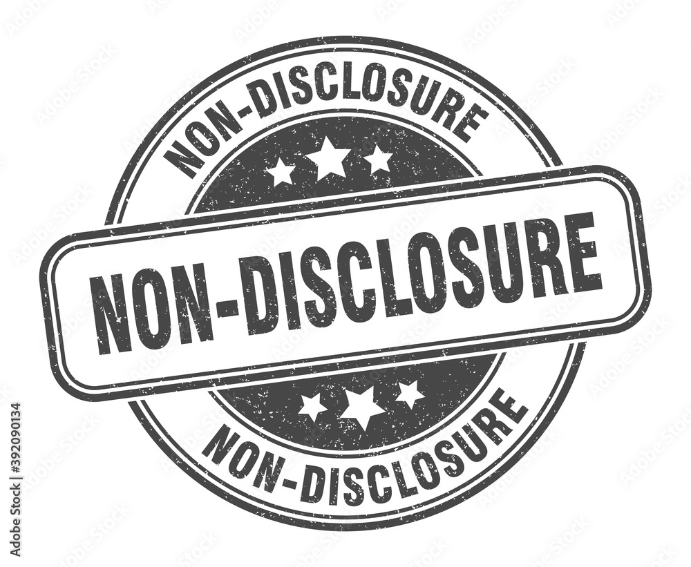 Fototapeta premium non-disclosure stamp. non-disclosure label. round grunge sign